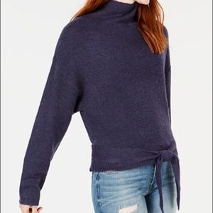 Line & Dot Purple Oriana Tie-Waist Sweater